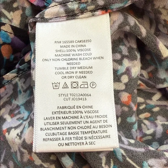 Joie Penelope Sleeveless Blouse • Caviar Multi Pattern • XL • NWT - Picture 8 of 9